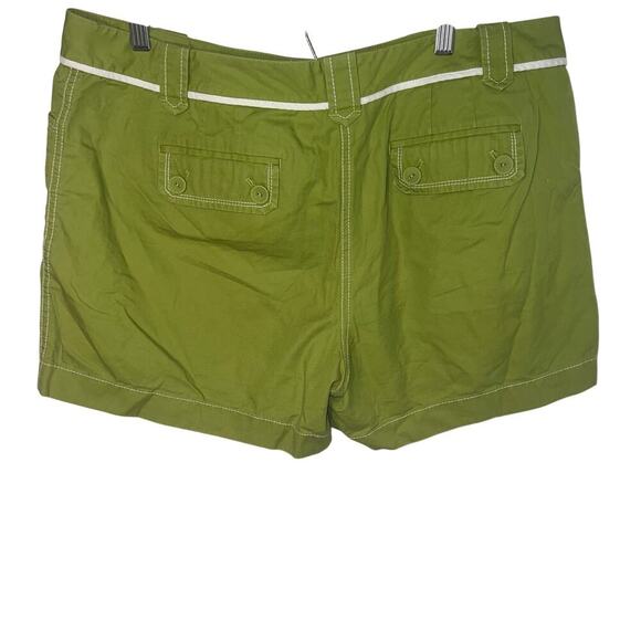 Ann Taylor women’s size 14 Vintage lime green button flap granola girl shorts - Picture 2 of 7